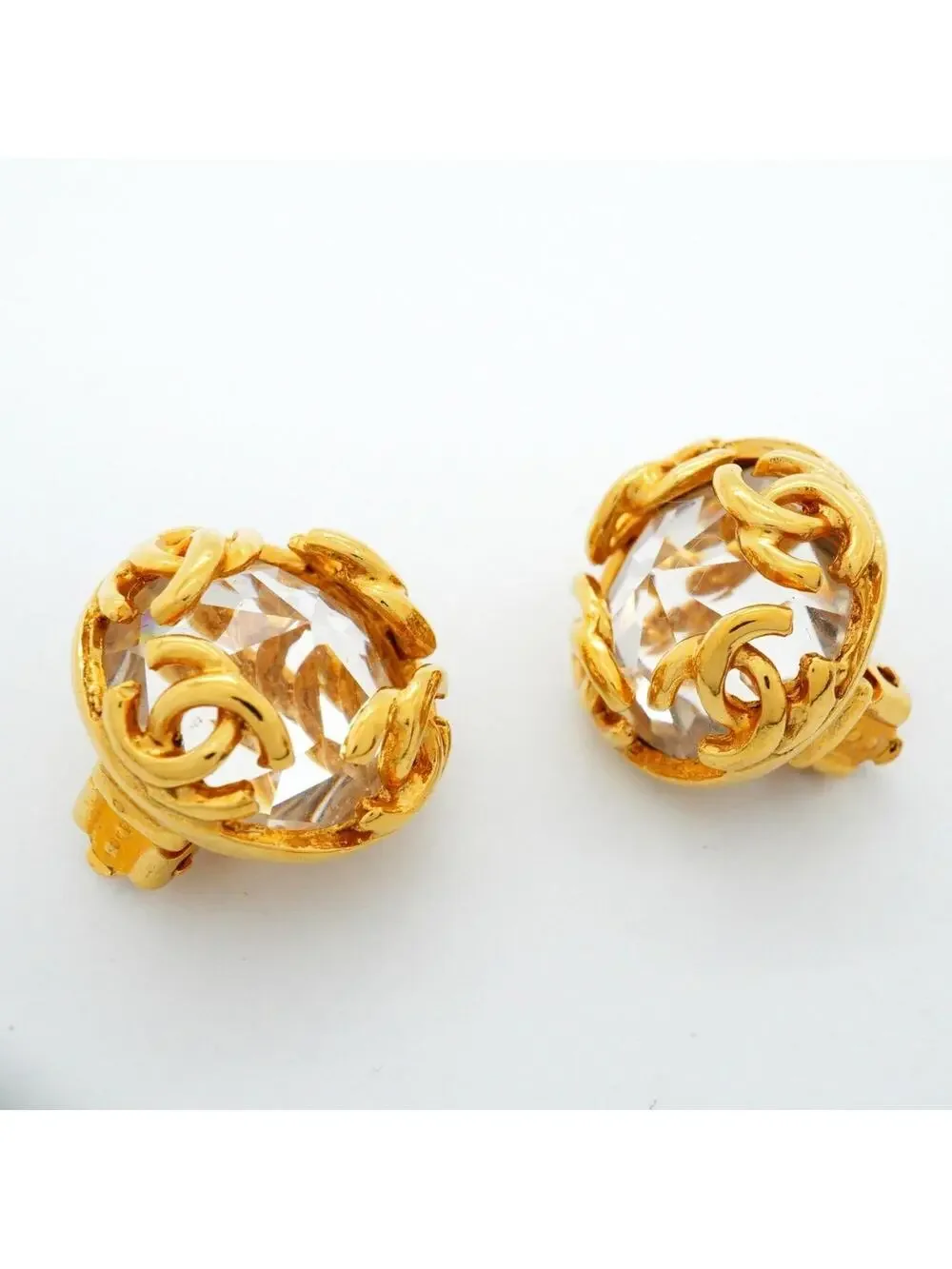 Chanel Cc Logo Circle Clip-On Earrings #299390C85B